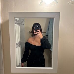 SHEIN Black Long Sleeve Dress